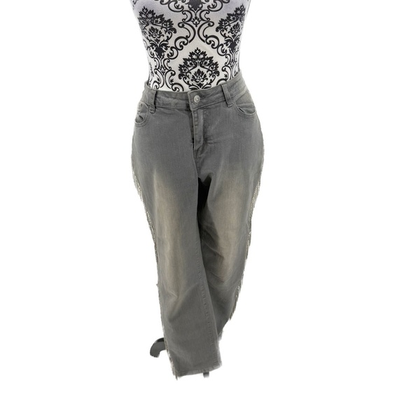 Boston Proper Gray Tassel Jeans - Picture 9 of 11